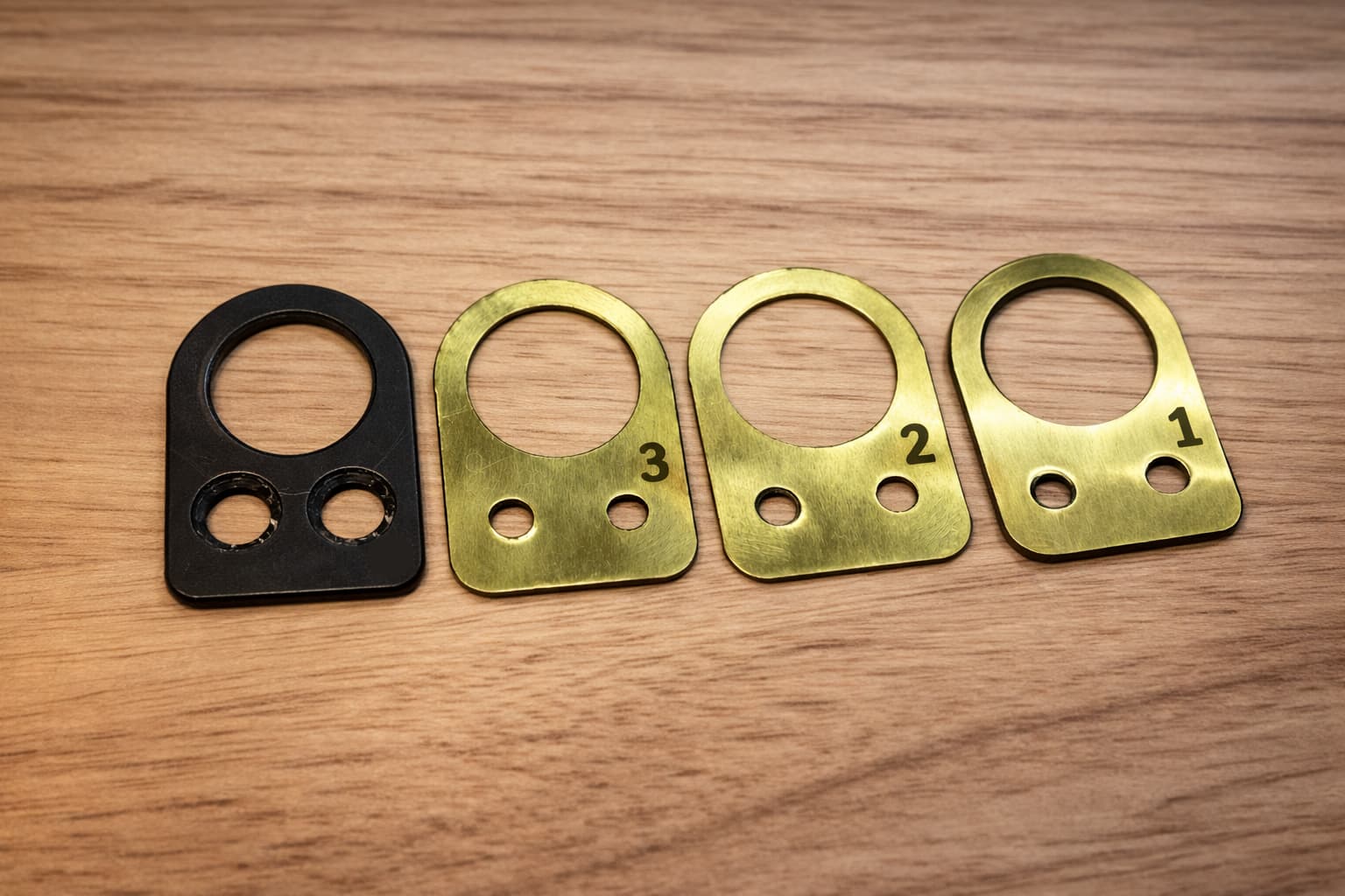 Revolver Seal shim sizes — 10°, 30°, and 50°